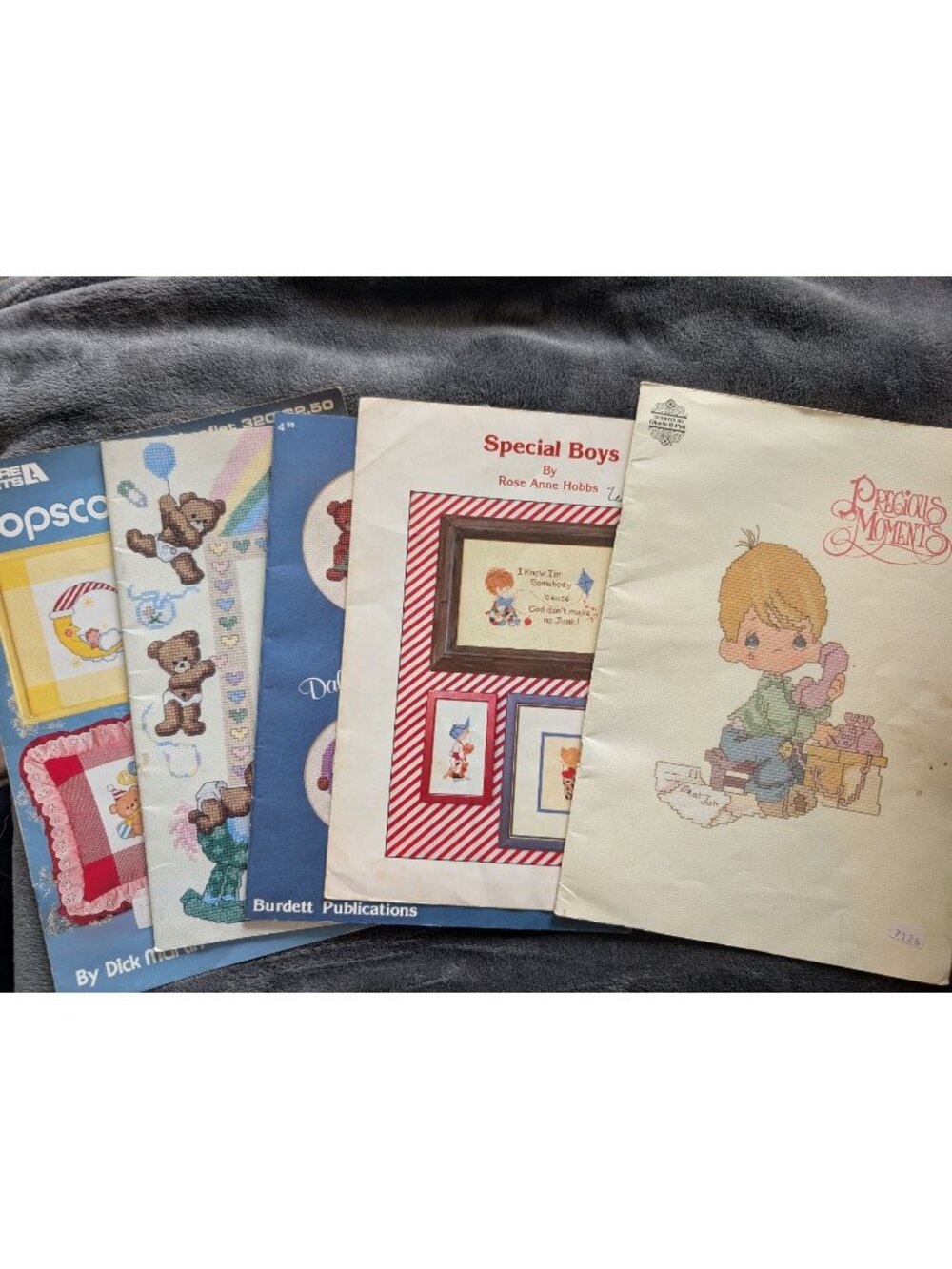 Lot of 5 Cross Stitch Pattern Books/Leaflets - Patterns for Baby
